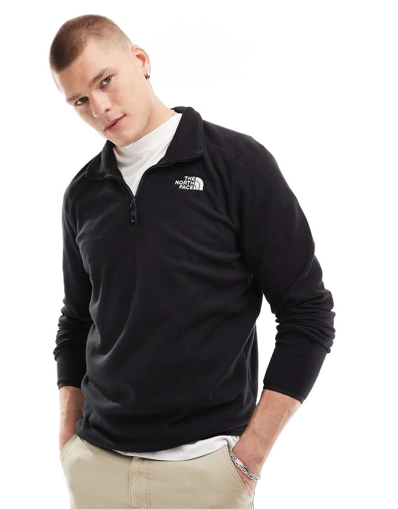 The North Face Glacier 100 1/4 zip fleece in black